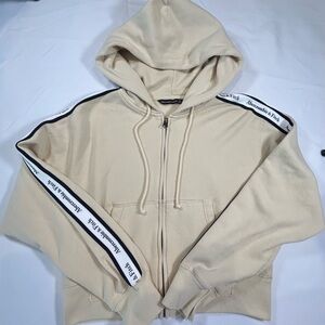 Vintage- Abercrombie & Fitch Cream Hoodie with Black Accents
